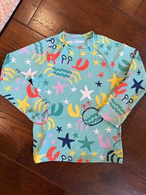 Stella McCartney Kids -  Crabby Print Long-Sleeve Rashguard - Size: 6Y